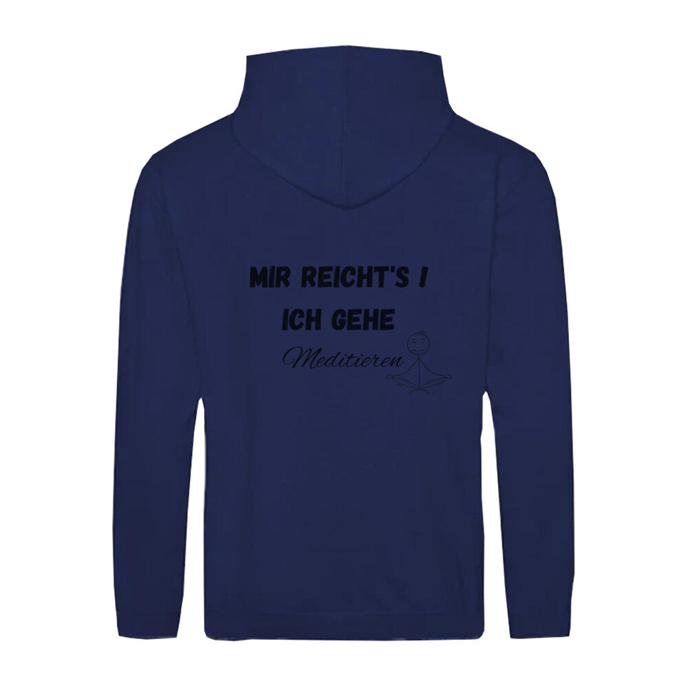 Vegane Stylische Nachhaltige Kapuzenjacke Navy Meditieren