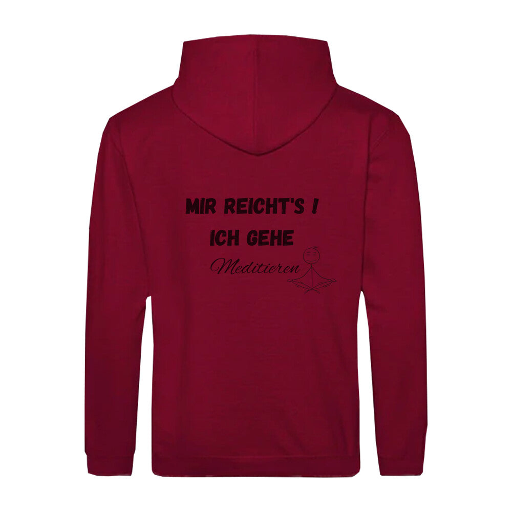 Vegane Stylische Nachhaltige Kapuzenjacke Burgundy Meditieren