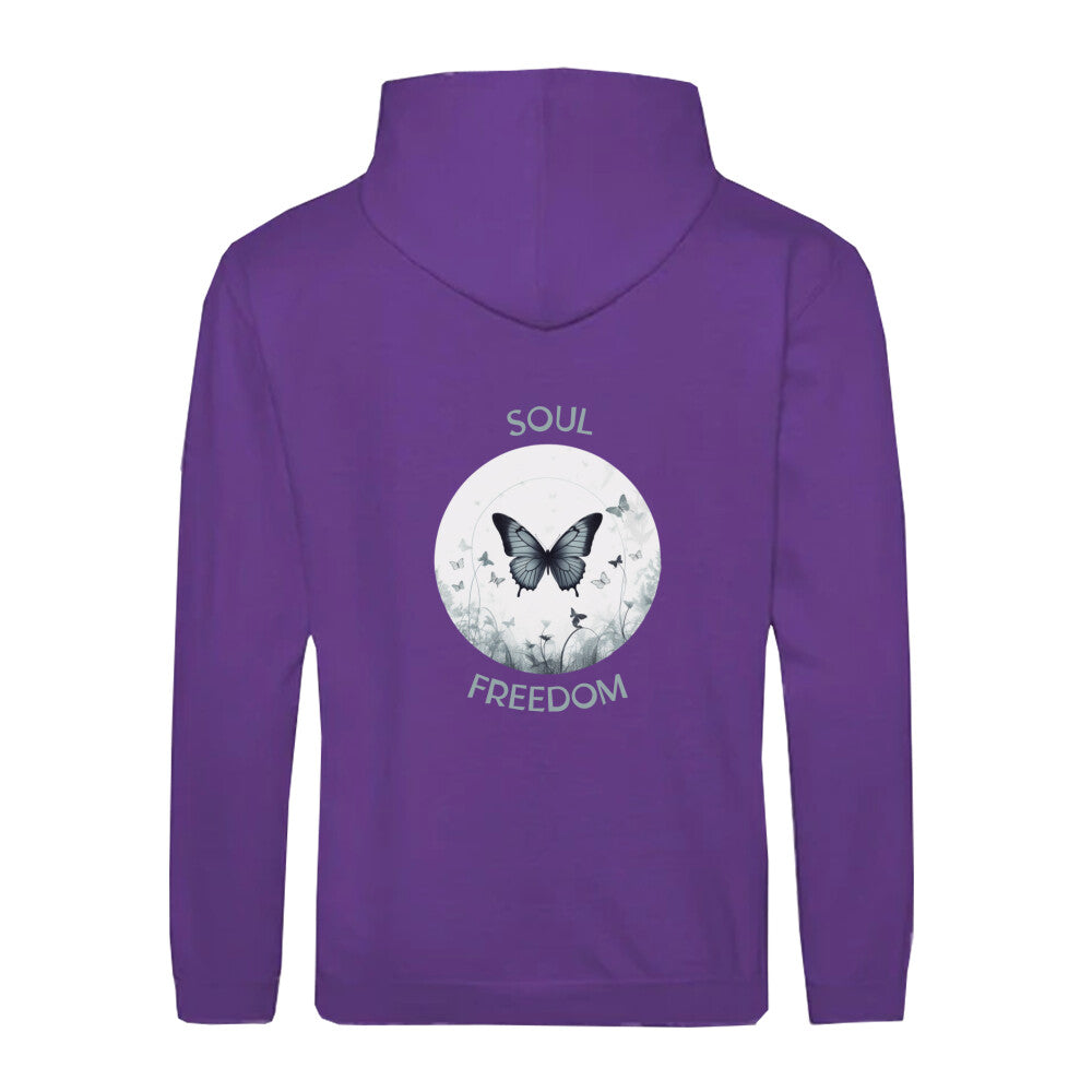 yoga Kapuzenjacke Schmetterling, mond soul freedom