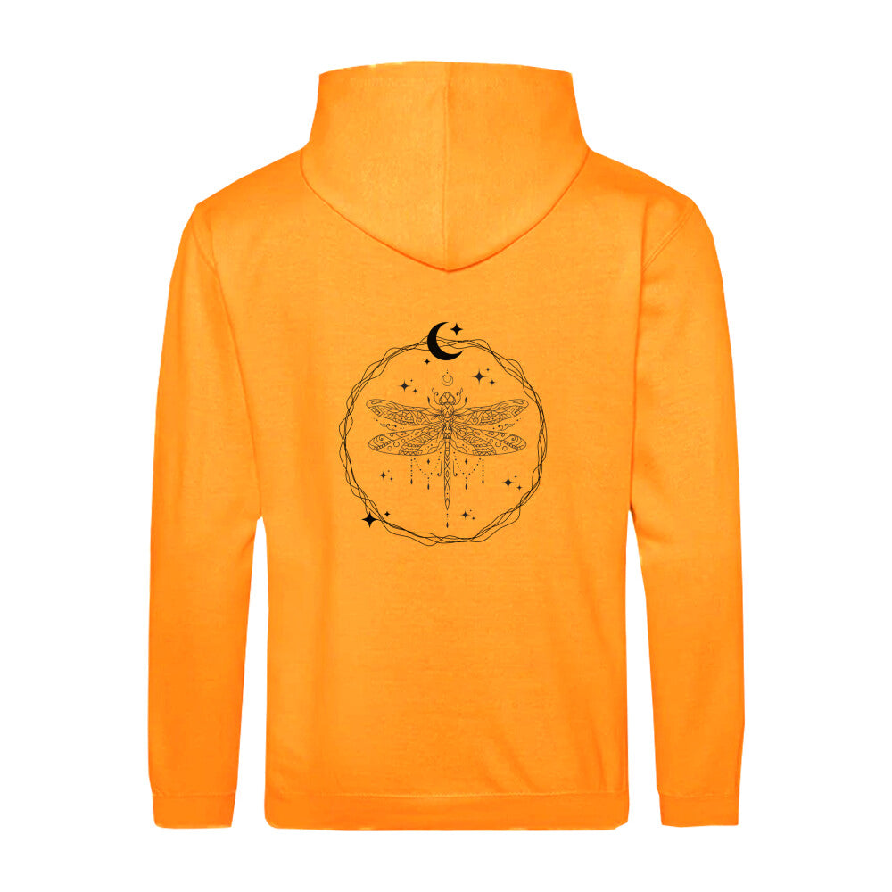 Spiritueller zipper hoodie libelle mond