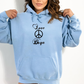 Yoga Damen Hoodie Love peace yoga