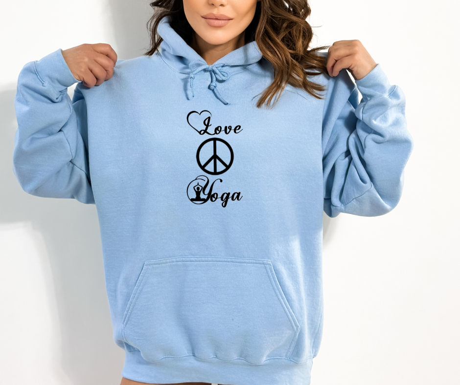 Yoga Damen Hoodie Love peace yoga