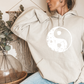 Damen Hoodie yin yang Zeichen gebrochen 