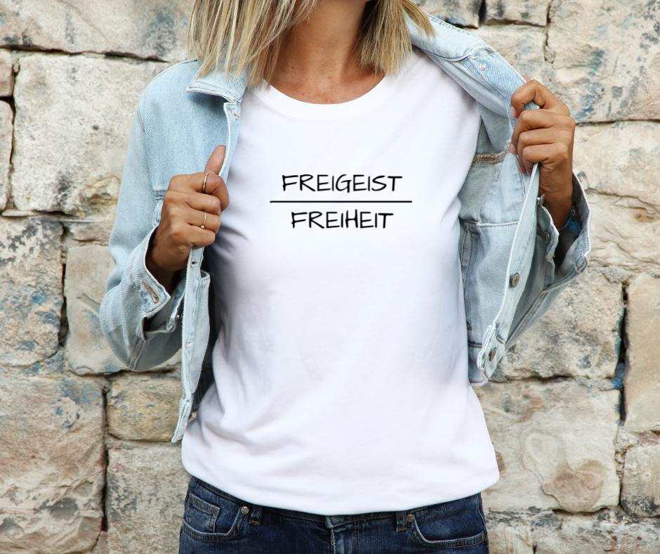 Freigeist Damen Tshirt Bio Baumwolle Weiss