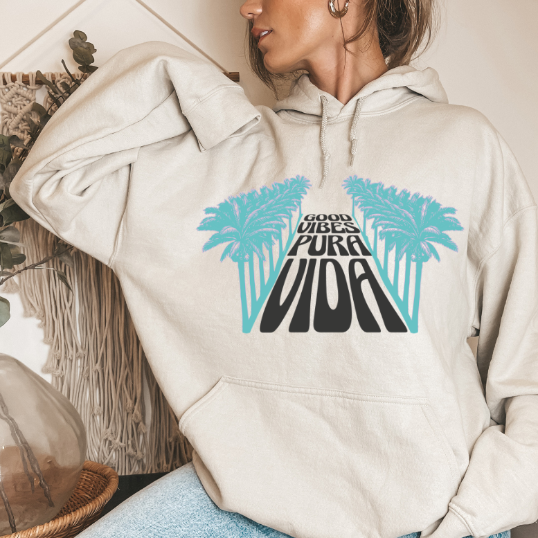 Damen Hoodie Pura Vida good vibes 