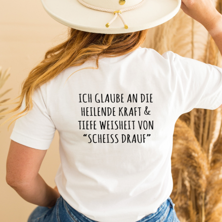 Bio tshirt mit lustigen Yoga Spruch