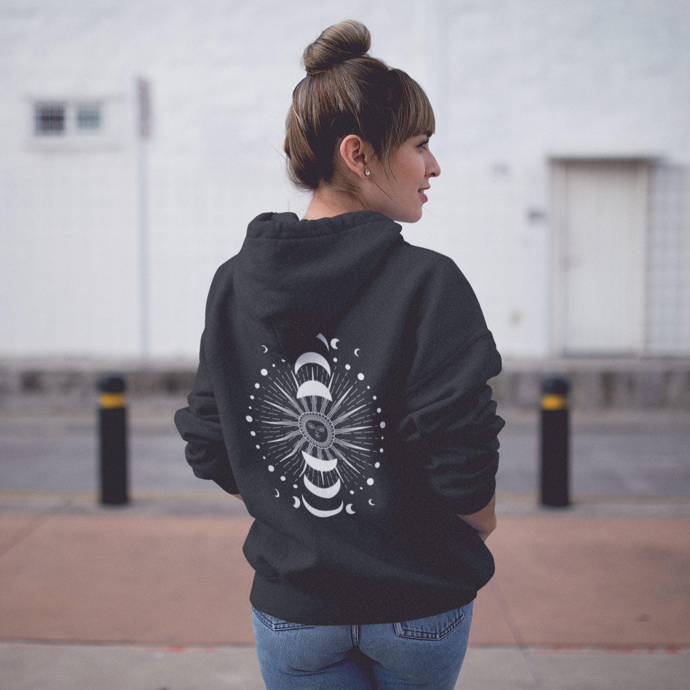 Zipper Hoodie Unisex - Sonne Mond -.