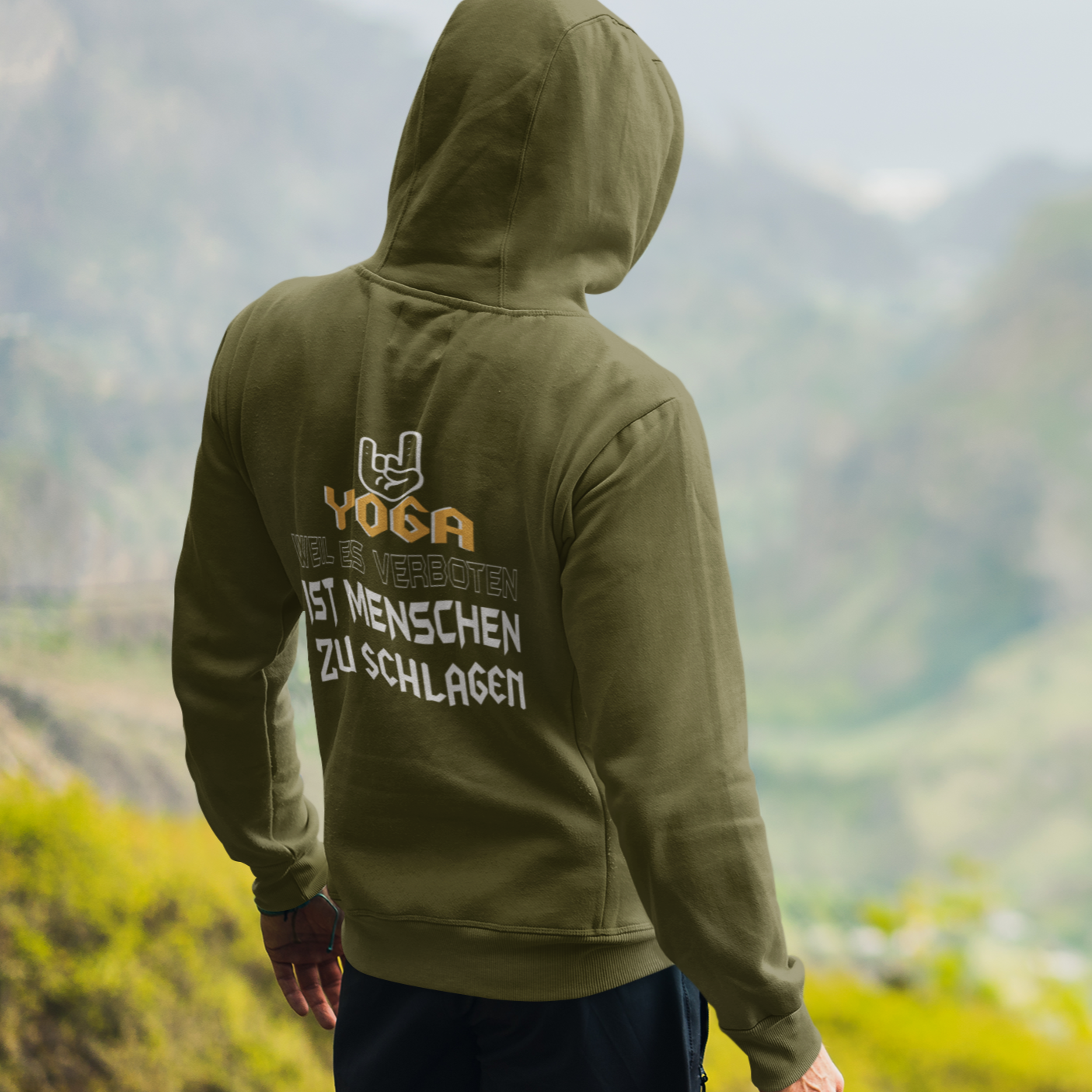 Yoga Spruch Herren Hoodie