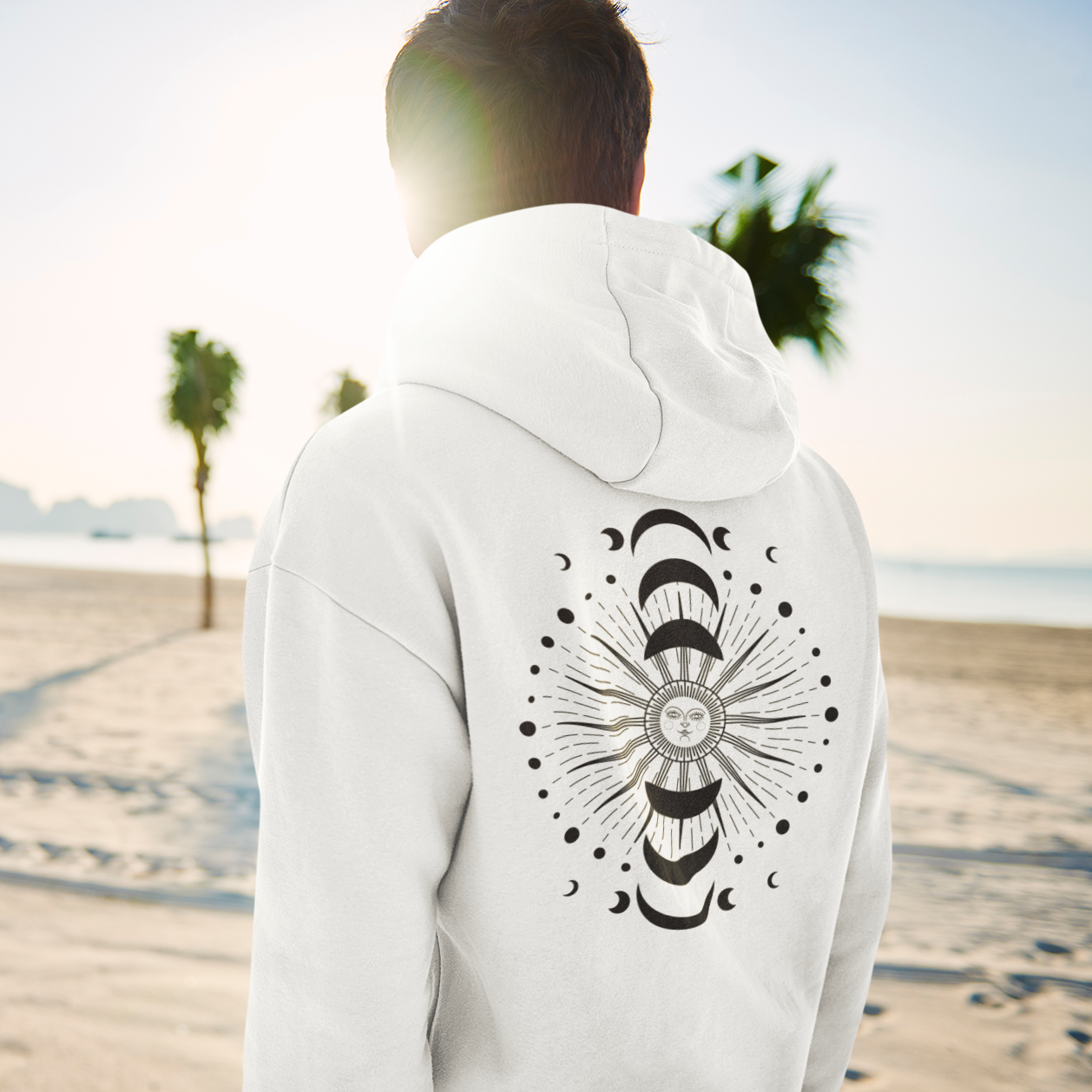 Zipper Hoodie Unisex - Sonne Mond -.