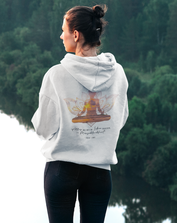 Yoga OM Pose - Bio Zipper Hoodie.