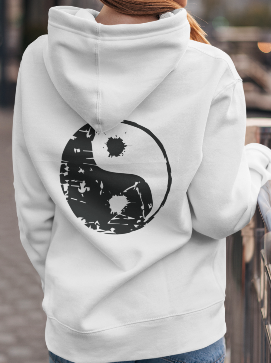 Damen Kapuzenjacke yinyang