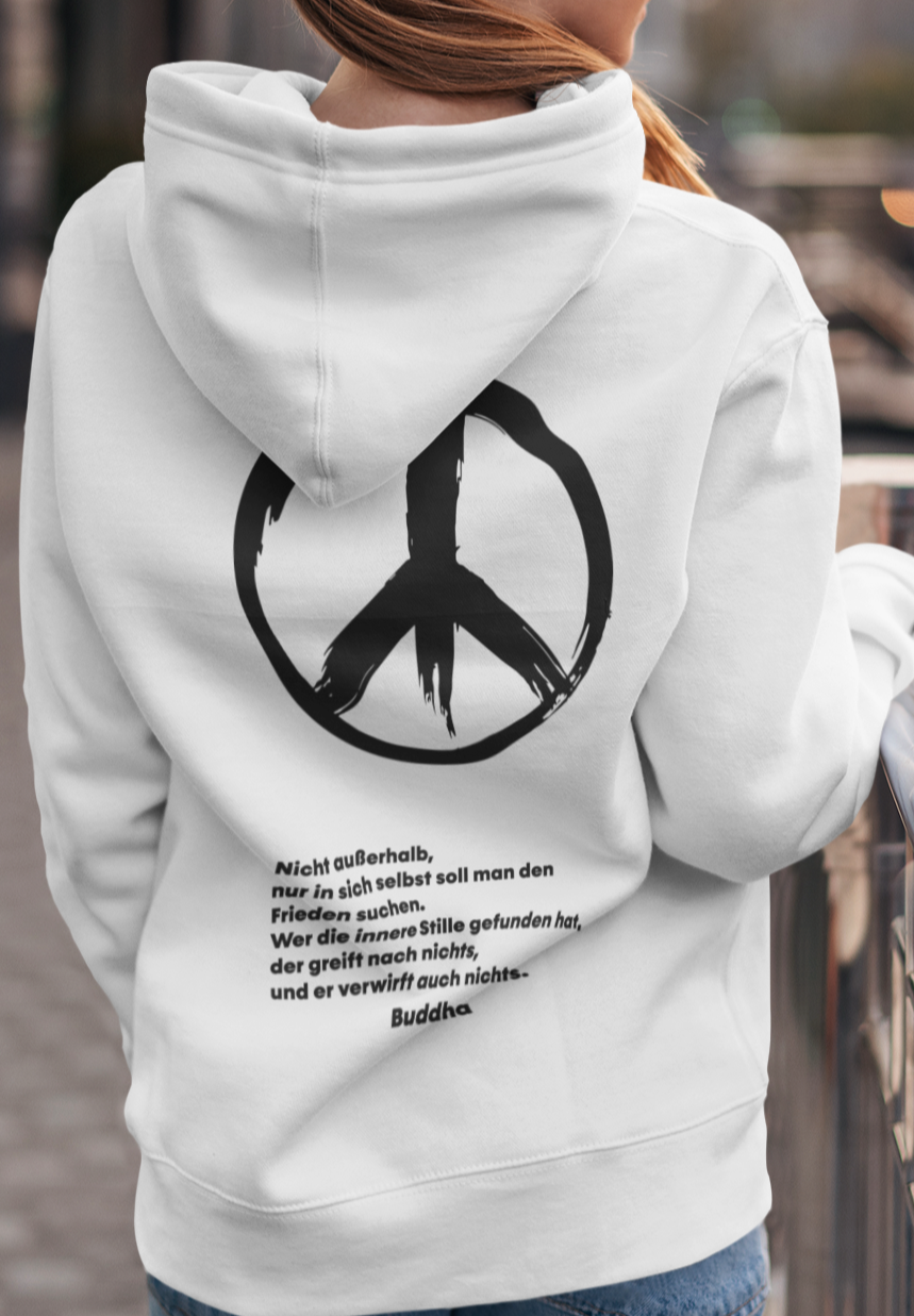 Damen Zipper Hoodie Weiß Stylisch Nachhaltig