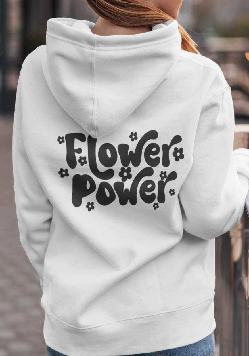 Stilvoller Flower Power Zipper Hoodie in verschiedenen Größen und Farben