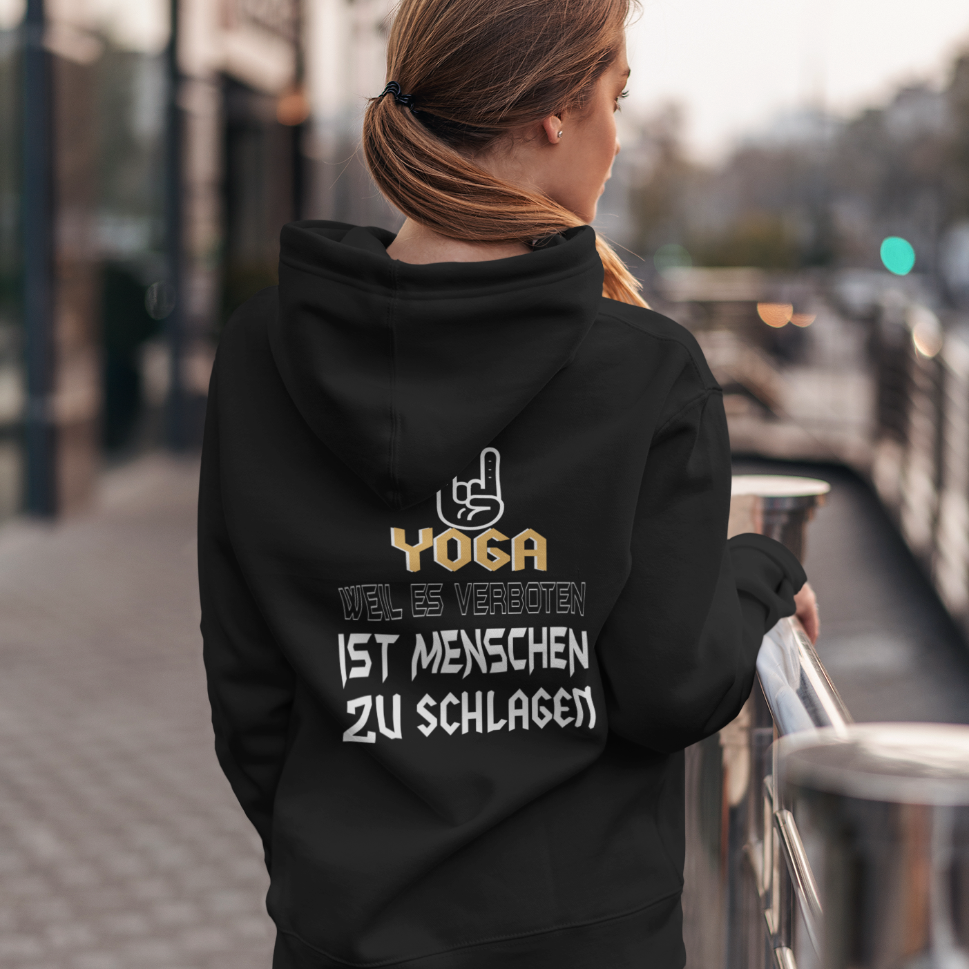 Damen. Yoga Kapuzenjacke