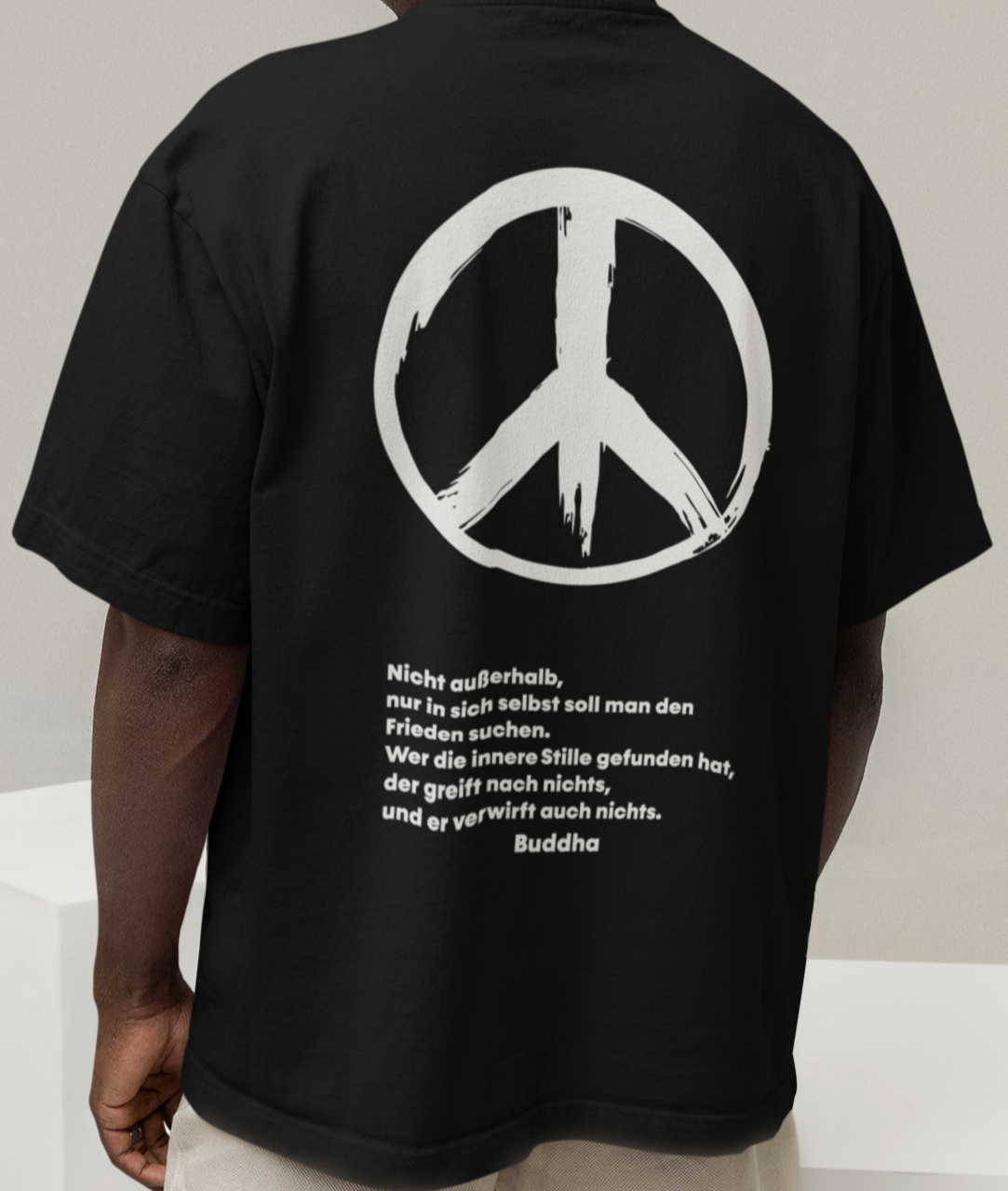 Modernes Bio Oversize  T-Shirt Peace