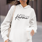 Stylischer Hoodie Karma weiß