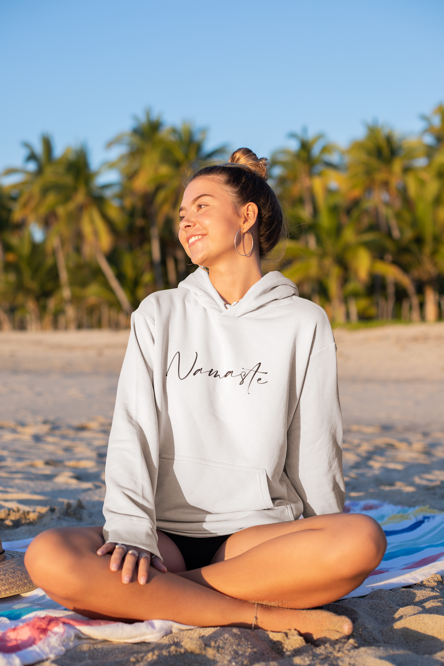 Damen Yoga Hoodie Namaste